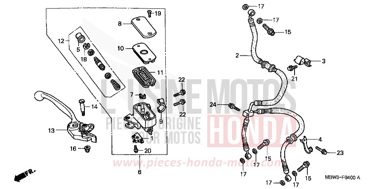 VORDERRADBREMSE von CBR600F VR Special PEARL FLASH YELLOW (Y163) von 2001